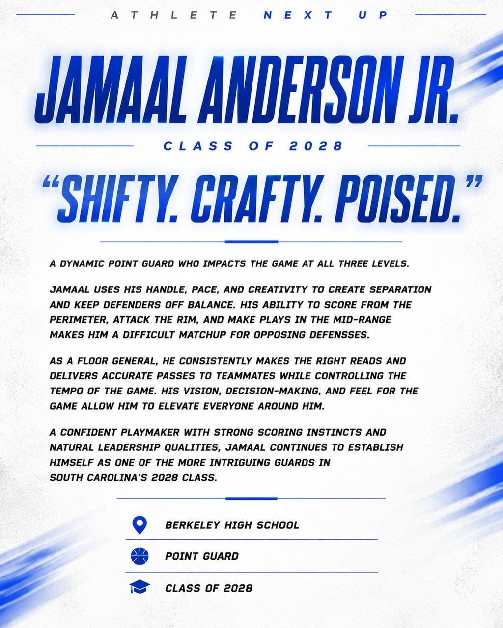 Athlete Spotlight (2-Slide Recruiting Graphic)