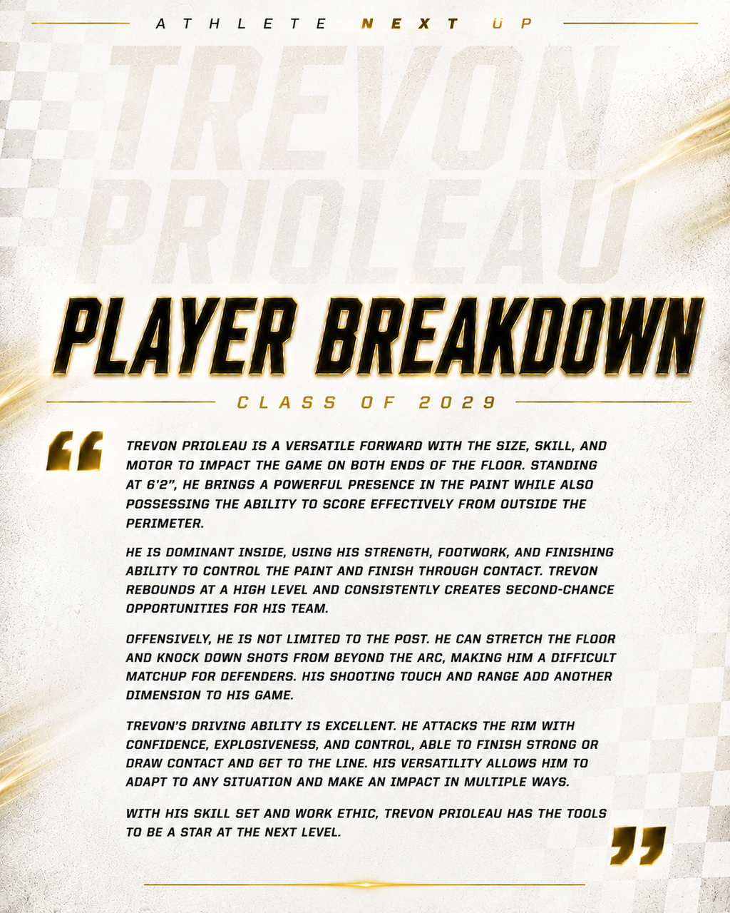 Athlete Spotlight (2-Slide Recruiting Graphic)