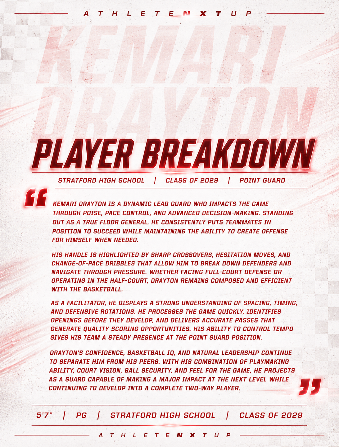 Athlete Spotlight (2-Slide Recruiting Graphic)
